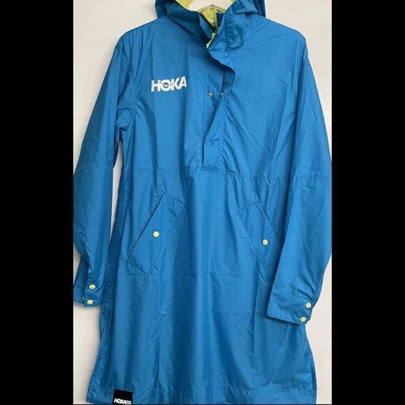 Hoka One One Anorak Lightweight Jacket Shell All Gender Blue Sz S - Picture 3 of 6